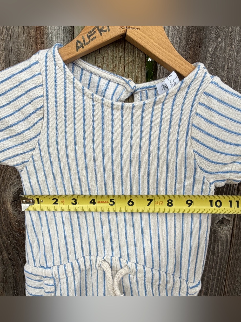 DISCOUNT Zara Kids Girl Striped Jumpsuit Romper 6 Play Condition Outfit Soft - Picture 6 of 10
